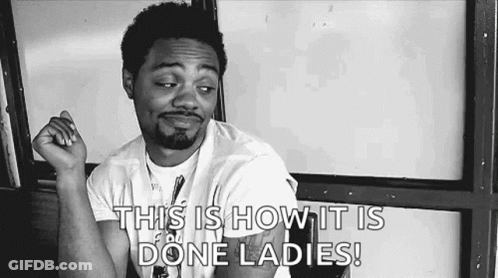 Man Sitting By Window Saying This Is How It Is Done Ladies GIF