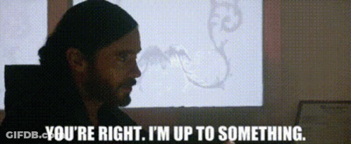 Man Sitting By Window Saying You're Right I'm Up To Something GIF