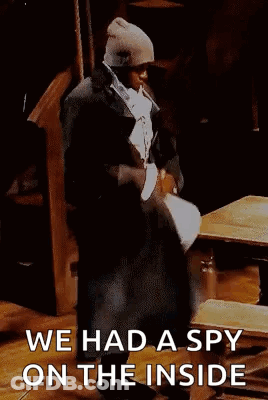 Man Sitting Crossed Legs We Had Spy Inside GIF