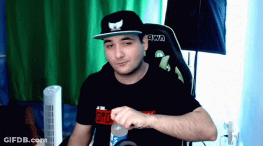 Man Sitting Drinking Water GIF