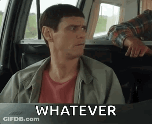 Man Sitting In Car Back Seat With Whatever GIF