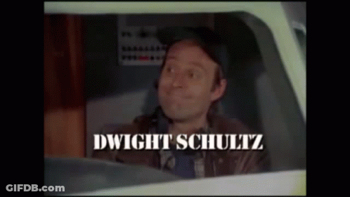 Man Sitting In Car Dwight Schultz GIF