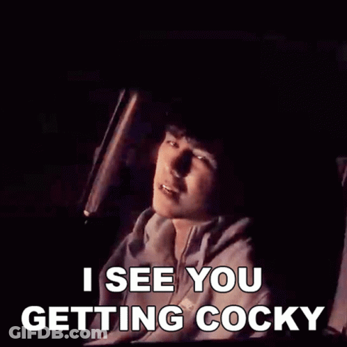 Man Sitting In Car Saying I See You Getting Cocky GIF