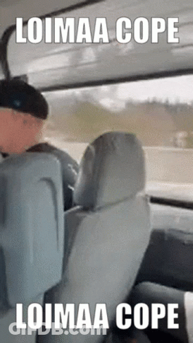 Man Sitting In Car Saying Loimaa Cope GIF