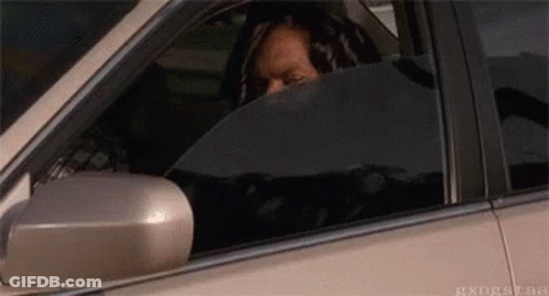 Man Sitting In Car Window GIF