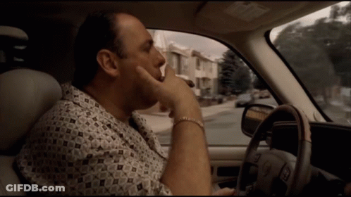 Man Sitting In Car With Jeep Steering Wheel GIF