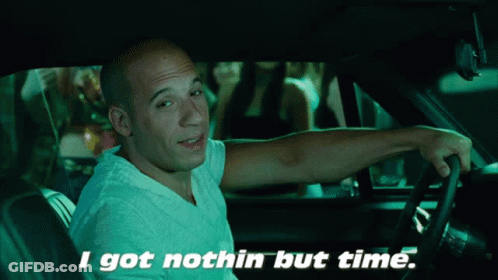 Man Sitting In Car With Nothin But Time GIF