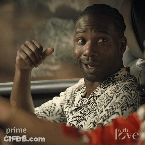 Man Sitting In Car With Prime With Love GIF