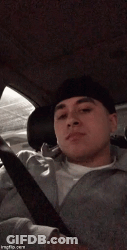 Man Sitting In Car With Seat Belt GIF