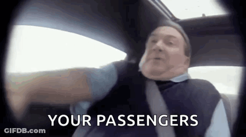 Man Sitting In Car With Your Passengers On Screen GIF