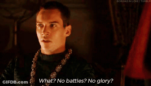 Man Sitting In Chair Asking What No Battles No Glory GIF