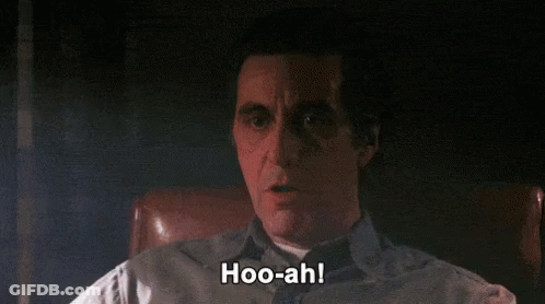 Man Sitting In Chair Eyes Closed Saying Hoo-Ah GIF