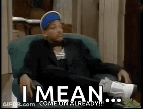Man Sitting In Chair I Mean Come On Already GIF