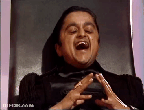 Man Sitting In Chair Making Funny Face Mouth Open GIF