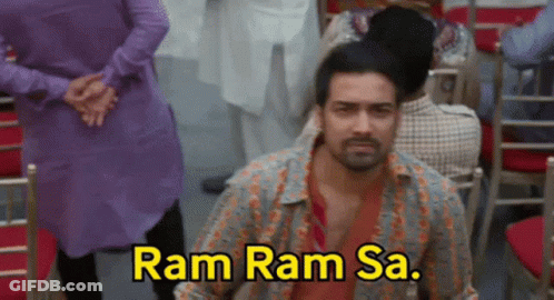 Man Sitting In Chair Ram Ram Sa GIF