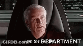 Man Sitting In Chair Saying I Am The Department GIF