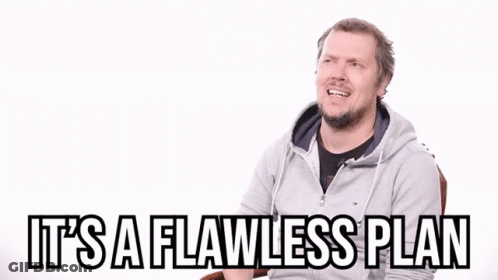 Man Sitting In Chair Saying It's A Flawless Plan GIF