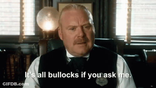 Man Sitting In Chair Saying It's All Bullocks If You Ask Me GIF