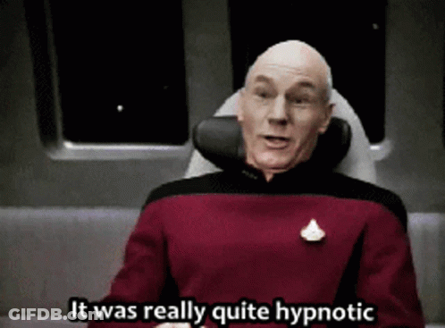 Man Sitting In Chair Saying It Was Really Quite Hypnotic GIF