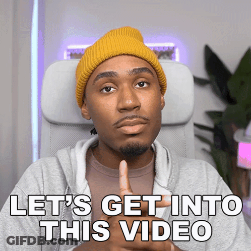 Man Sitting In Chair Saying Let's Get Into This Video GIF