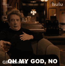 Man Sitting In Chair Saying Oh My God No With Beer GIF