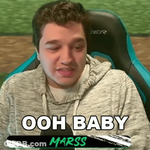 Man Sitting In Chair Saying Ooh Baby Marss GIF