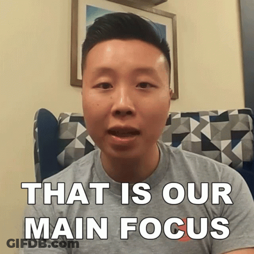 Man Sitting In Chair Saying That Is Our Main Focus GIF