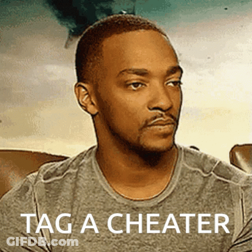 Man Sitting In Chair Tag Cheater GIF