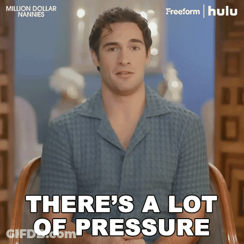 Man Sitting In Chair There's A Lot Of Pressure GIF