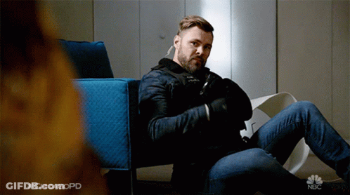 Man Sitting In Chair With Hashtag Chicagopd GIF