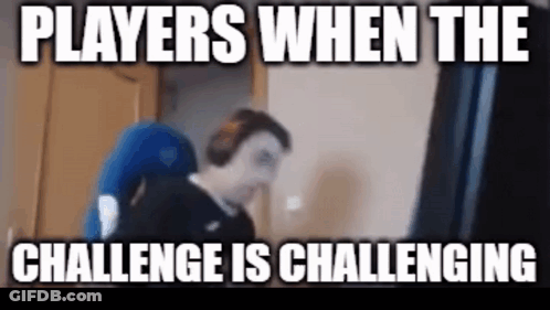 Man Sitting In Chair With Players When The Challenge Is Challenging GIF