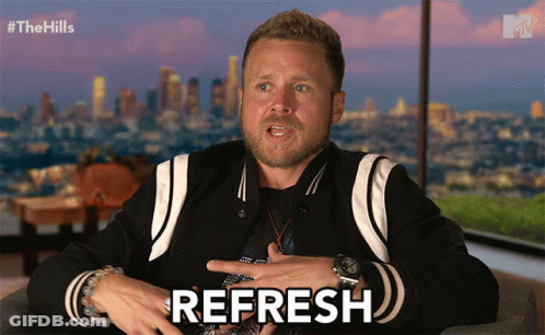 Man Sitting In Chair With Refresh GIF