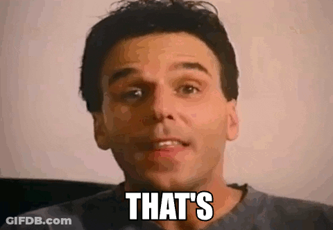 Man Sitting In Chair With That's On Face GIF