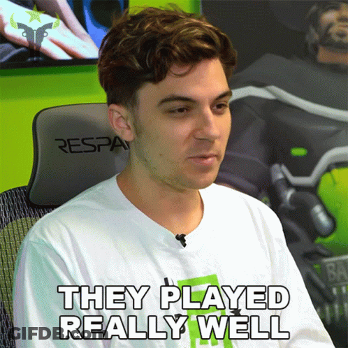 Man Sitting In Chair With They Played Really Well GIF