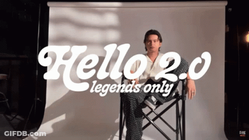 Man Sitting In Director's Chair Hello 2.0 Legends GIF