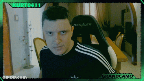 Man Sitting In DXRacer Chair GIF