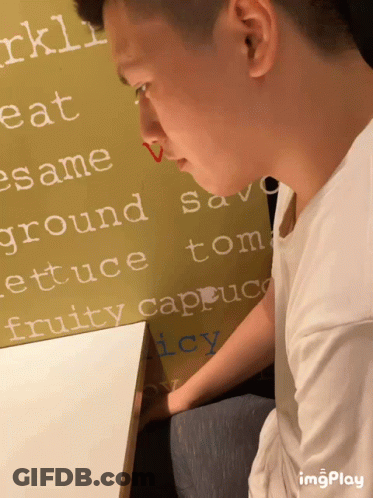 Man Sitting In Front Of Ground Sign GIF