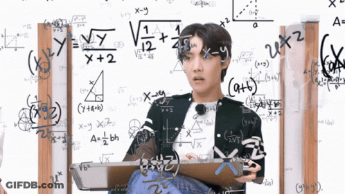 Man Sitting In Front Of Math Equations GIF