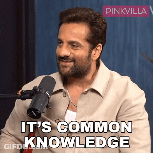 Man Sitting In Front Of Microphone It's Common Knowledge GIF