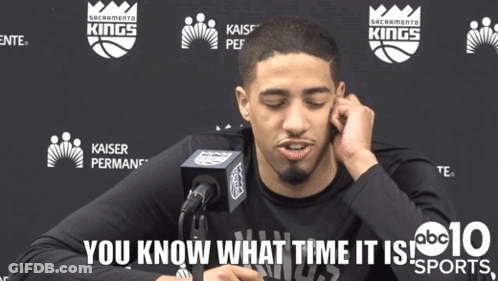 Man Sitting In Front Of Microphone Saying Winning Time GIF