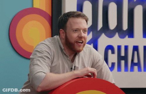 Man Sitting In Front Of Plain Chat Sign GIF
