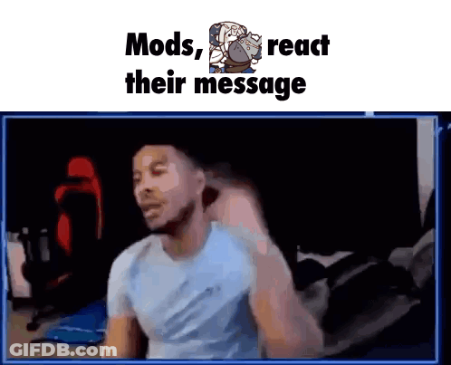 Man Sitting In Front Of Screen Mods React Their Message GIF