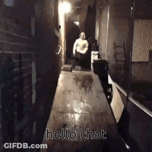 Man Sitting In Front Of Screen Saying Bang GIF