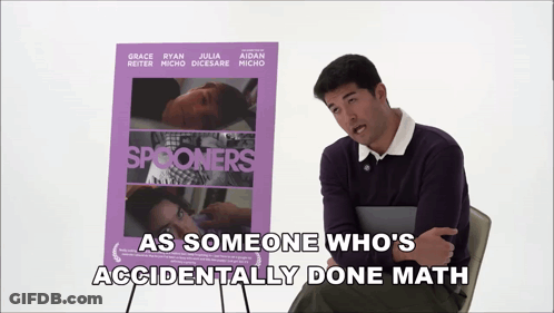 Man Sitting In Front Of Spooners Poster GIF