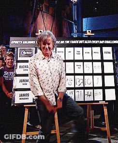 Man Sitting In Front Of Sports Gallops Board GIF