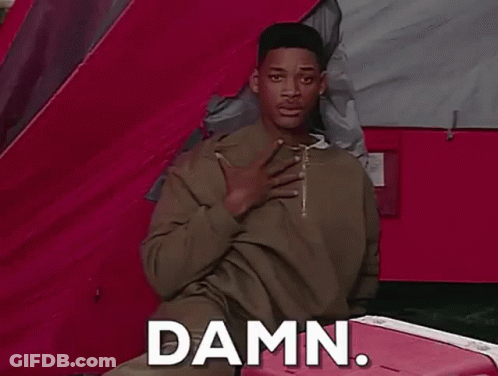 Man Sitting In Front Of Tent Hand On Chest Damn GIF