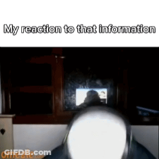 Man Sitting In Front Of TV My Reaction To That Information GIF