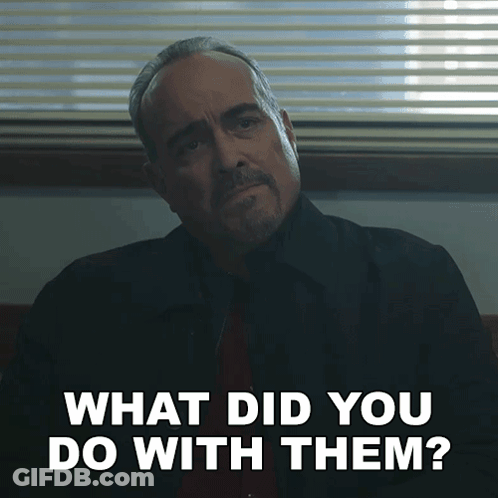 Man Sitting In Front Of Window Asking What Did You Do With Them GIF