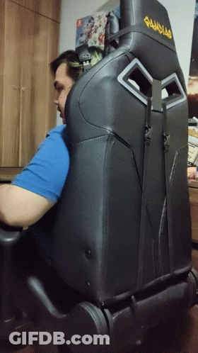 Man Sitting In Gamdias Gaming Chair GIF
