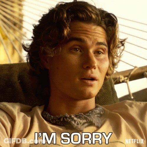 Man Sitting In Hammock Saying I'm Sorry GIF